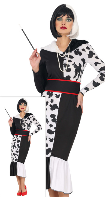 Strój damski Cruella De Mon Halloween