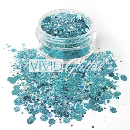 Brokat w żelu krem VIVID Glitter GLEAM Glitter Cream, kolor Angelic Ice 10 g