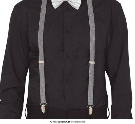 Szelki do spodni brokatowe elastyczne