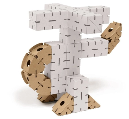 Klocki konstrukcyjne tekturowe do samodzielnego złożenia ZESTAW 1 Cardblocks