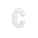 Świecąca Litera LED "C" Light Letter, drewniana biała 17x12 cm
