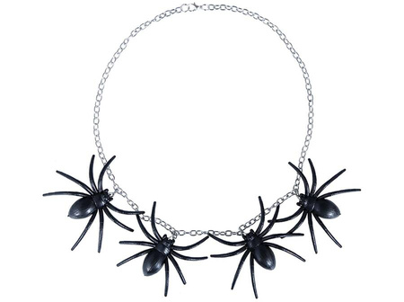 Naszyjnik i kolczyki PAJĄK zestaw Halloween