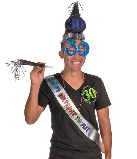 Zestaw akcesoria party na 30 urodziny dla solenizanta