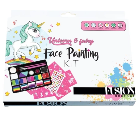 Zestaw Farby + split cake + szablony do malowania FUSION Unicorn & Fairy Face Painting Kit