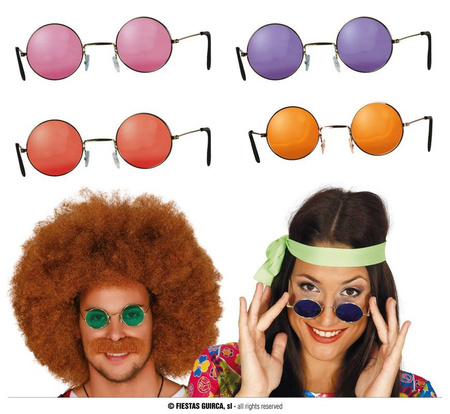 Okulary Hipisa w stylu Hippie hawajskie retro LENONKI (mini)