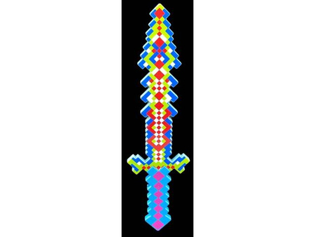 Miecz MINECRAFT Efekty świetlne i dźwiękowe 62 cm MIX