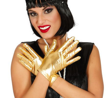 Rękawiczki krótkie wieczorowe karnawał 22 cm