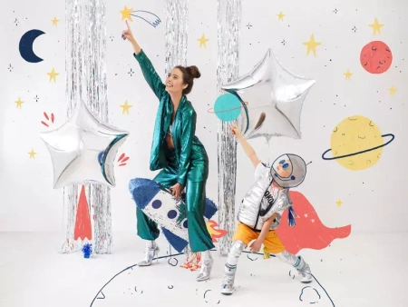 Balony srebrne Chrome Shiny - Glossy balloons 12'' 50 szt.