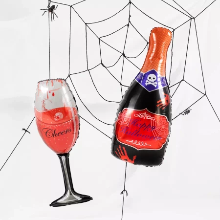 Butelka trucizna Happy Halloween balon foliowy 99 cm