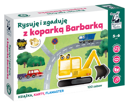 RYSUJĘ I ZGADUJĘ Z KOPARKĄ BARBARKĄ KSIĄŻKA KARTY KAPITAN NAUKA