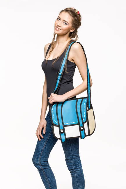 Torba 3D jak z kreskówki - niebieska