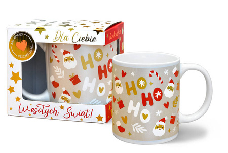 Kubek świąteczny Ho Ho Ho z Mikołajem