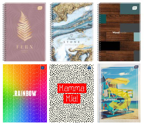 Kołozeszyt A4 100 kartkowy w kratke 276 - mix wzorów