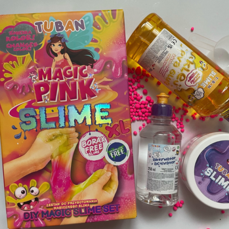 Zestaw Slime DIY Magic Pink XL, różowy zmieniający kolor
