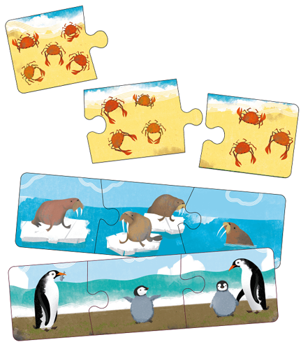 ZWIERZĘTA MORSKIE UKŁADANKI MALUCHA KAPITAN NAUKA