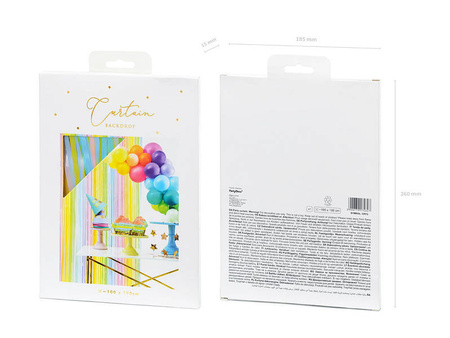 Kurtyna Party MIX kolorów wisząca 100x195 cm