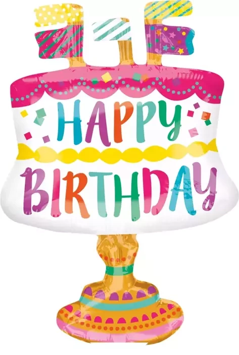 Tort HAPPY BIRTHDAY balon foliowy 20x30 cm