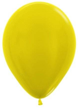 Balony Sempertex Metallic 10'' 100 szt. Yellow