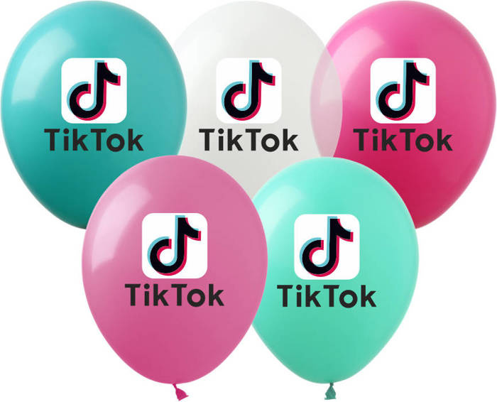 TIKTOK balon gumowy z nadrukiem 1 szt. mix