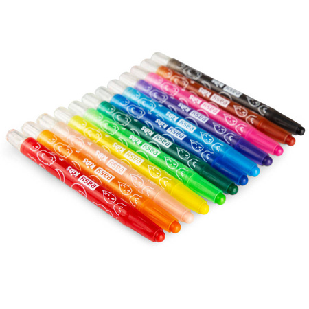 Kredki świecowe w sztyfcie wykręcane 12 kolorów Easy