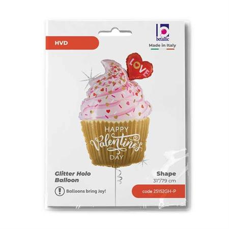 Balon foliowy Walentynkowa Babeczka 22 cale