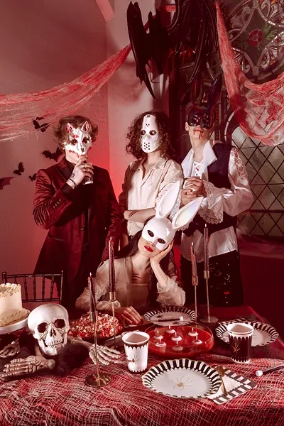 Maska Królik, 16.5x34cm BIAŁY opalizujący