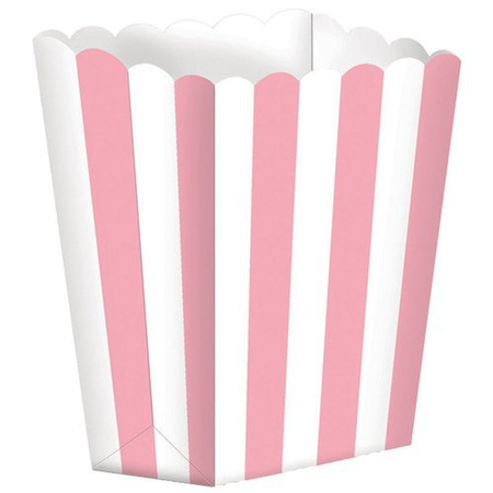 Pojemniki na Popcorn paski różne kolory 5 szt