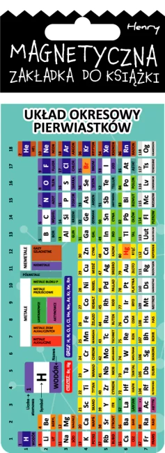 Zakładka magnetyczna do książki -UKŁAD OKRESY PIERWIASTKÓW Chemia 1 szt.