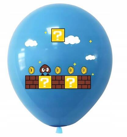 MARIO BROSS Balony gumowe z nadrukiem 8 sztuk