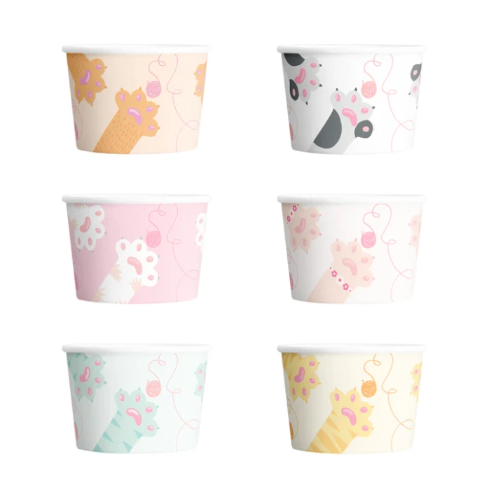Kubeczki papierowe do lodów Kotki 6szt.
