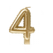 Świeczka urodzinowa cyfra 4 jak balon foliowy złota