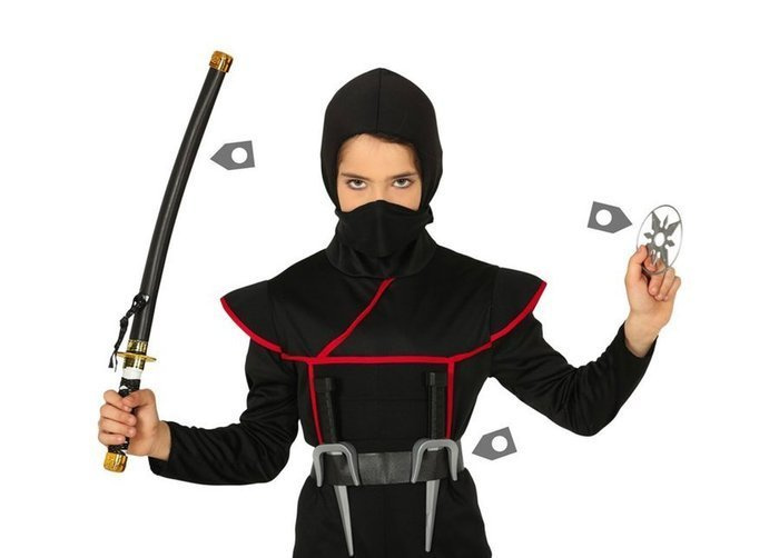Zestaw akcesoriów Ninja - katana, sztylety, shuriken 
