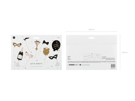 Fotorekwizyty gadżety do zdjęć Let's Party 9 szt.