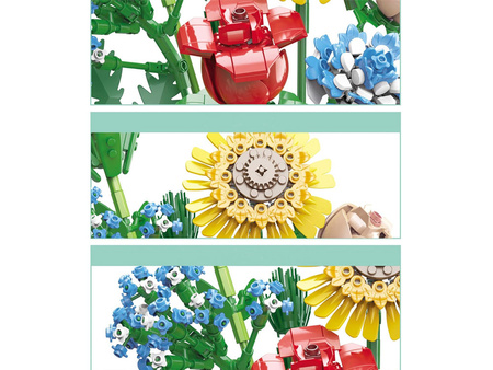 Zestaw klocków Duży bukiet kwiatów polnych + flakon 618 elementów