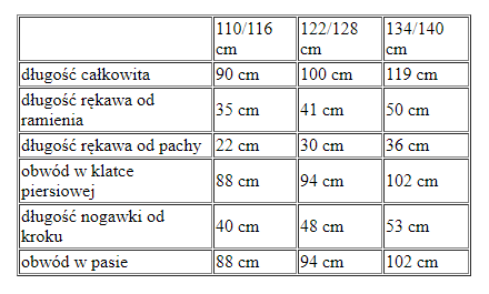 Strój KRET dla dziecka