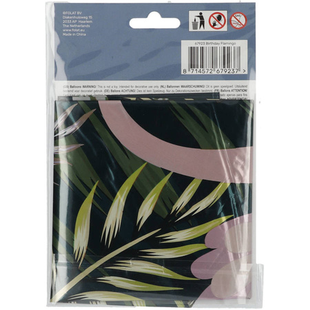 Balon foliowy Happy Birthday Flaming Tropikalny 45 cm