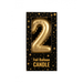 Świeczka urodzinowa cyfra 2 jak balon foliowy złota