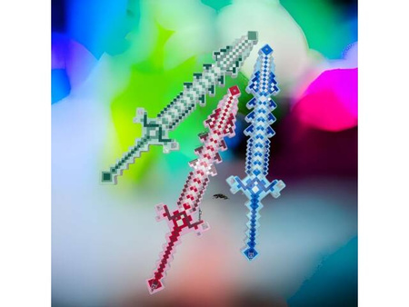 Miecz MINECRAFT Efekty świetlne i dźwiękowe 49 cm MIX