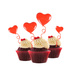 Pikery Serca na zakręconych patyczkach 4 szt.