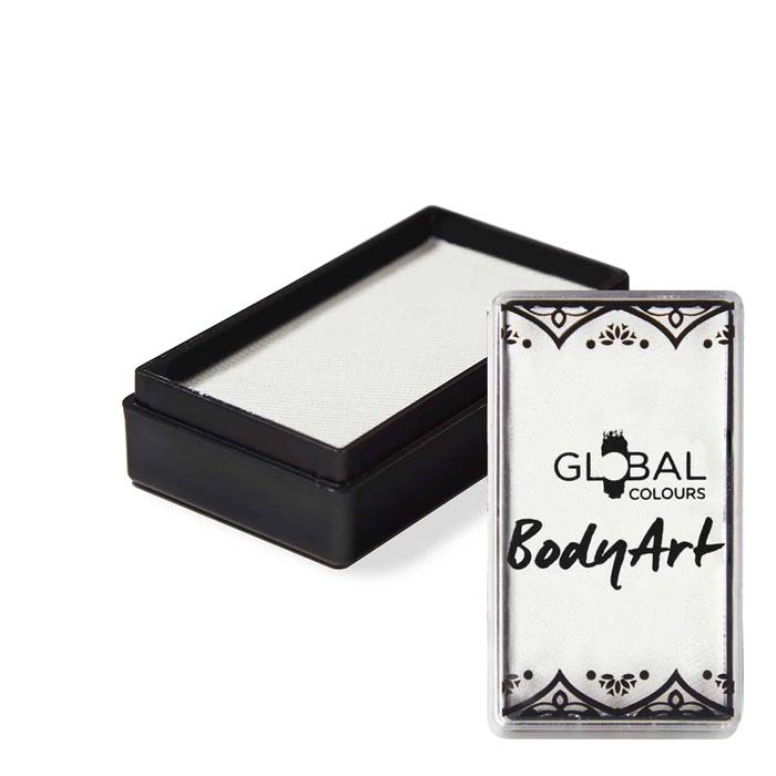 Global Colours farba do twarzy i ciała prostokątna 20g White