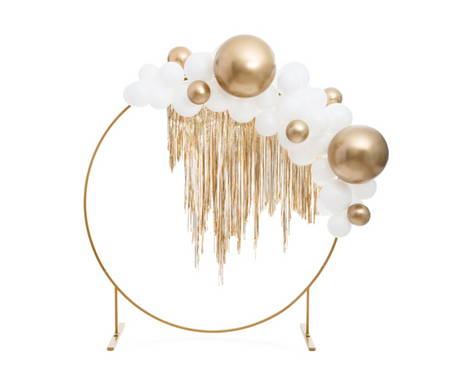 Stojak na tło stelaż do dekoracji KOŁO złote 2m