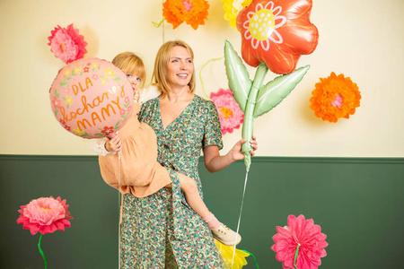 Dla kochanej Mamy balon foliowy okrągły 45 cm