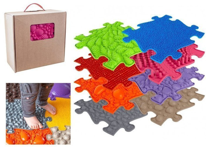 Maty ortopedyczne - mata podłogowa sensoryczna zestaw 8 sztuk