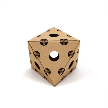 Klocki konstrukcyjne tekturowe do samodzielnego złożenia BRYŁY PLATOŃSKIE Cardblocks