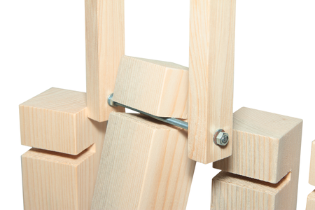 Gra integracyjna Wieża DŹWIG Wieża współpracy pojedyncza PREMIUM biało czarna