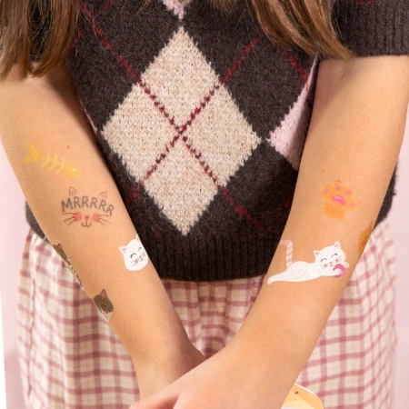 Tatuaże zmywalne wodne Kotki 23szt.