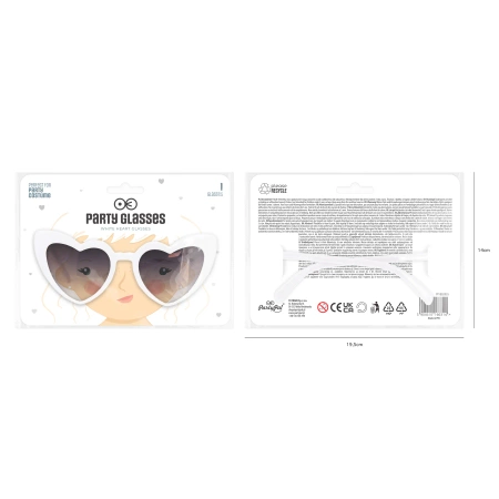 Okulary Serca Serduszka białe