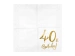 Serwetki papierowe 40th Birthday złote 33 x 33 cm 20 szt.