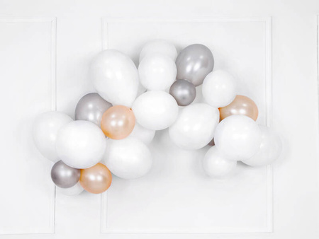 Balon Strong Metallic jednokolorowy 5" 100 szt. Metallic Silver Snow