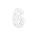 Świecąca Cyfra LED "6" Light Letter, drewniana biała 17x12 cm